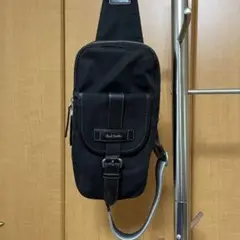 Paul Smith ボディバッグ キャンバス × レザー ブラック・グレー