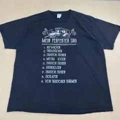 ユーロヴィンテージ Tシャツ トラクター ドイツ語プリント ブラック