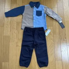 トミーヒルフィガー ベビー 長袖シャツ上下セット 18month(80cm)