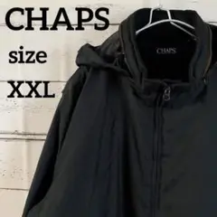 CHAPS チャプス ブラック ナイロン ブルゾンジャケット XXL