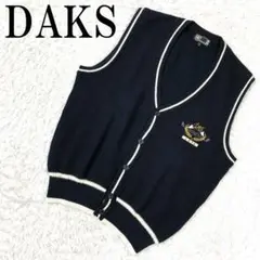DAKS ダックス ニットベスト ブラック M B9790