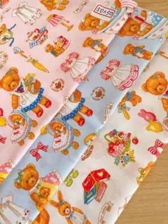 ティディベア プリント生地 50×50㎝ 【 3枚セット 】