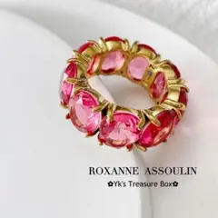 Q526/ROXANNE ASSOULIN/ルビーレッド/クリスタルリング指輪