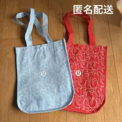 lululemon エコバッグ 2点セット 水色 赤