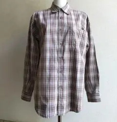 【ELEMENT OF SIMPLE LIFE】レナウン 長袖チェックシャツ　М