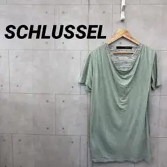 SCHLUSSEL シュリセル Tシャツ 重ね着風 メンズ 3 ミントグリーン