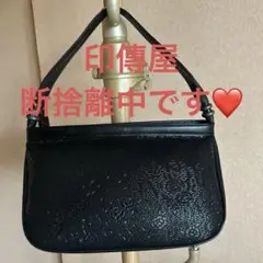 印傳屋⭐︎インデンヤ⭐︎花唐草⭐︎ショルダーバッグ⭐︎黒　ブラック