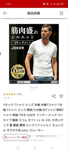 FULL GLOW Vネック Tシャツ Lサイズ グレー