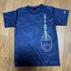 中古品　Champion 地模様迷彩柄 メッシュTシャツ 150㎝