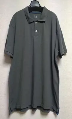 傷あり、値下げ　海外古着　GAP グレー ベーシックポロシャツ