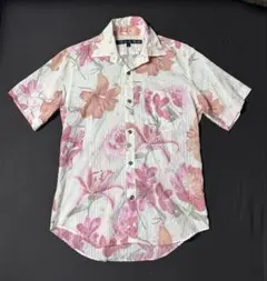 シュリセル 花柄 半袖シャツ ピンク系