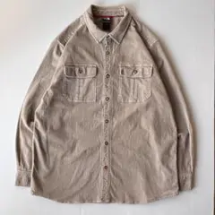 00s THE NORTH FACE コーデュロイシャツ XL ベージュ A3
