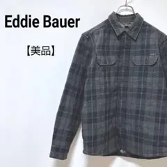 【美品】Eddie Bauer　中綿　内側キルティング　チェック柄シャツ