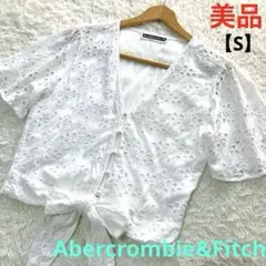 美品❣️ Abercrombie&Fitch アバクロ ブラウス 白 レース S