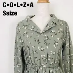 COLZA コルザ 長袖 ロング シャツワンピース 花柄模様 D5