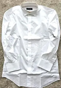 SOCIAL ウイングカラーシャツ 美品 無地白　綿100％　40-80