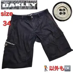 OAKLEY　ストレッチ　カーゴパンツ　ショーツ サイズ34　ブラック