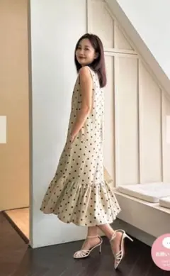 極美品BIRTHDAY BASH　PEPLUM LINEN DRESSワンピース