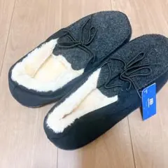 ルームシューズ メンズ モカシン ボア付き 暖かい 防寒 　29.5cm 49