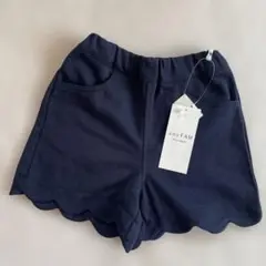 anyFAM スカラップヘム ショートパンツ ネイビー 90