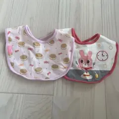 ホットビスケッツ　うさぎ　スタイ　よだれかけ　2枚セット