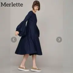 【未使用級】Merlette マーレット ARASHIYAMA ドレス XS 紺
