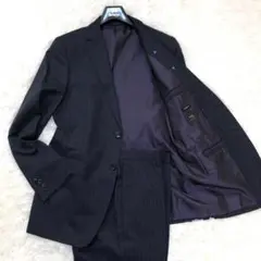 【美品】JUNMEN　ジュンメン　セットアップ　スーツ　Lサイズ　ネイビー