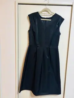 【新品未使用】シンプル黒ドレス Mサイズ ポリエステル100%
