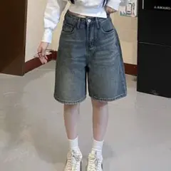 デニム ショート バミューダ パンツ
