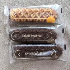 しっとりもちふわ　スティックワッフル　プレーン、チョコ　3本セット