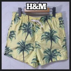 即完品 H&M ボードショーツ ショートパンツ パームツリー 水陸両用 水着 S