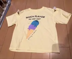 tシャツ 150 スパンコール　黄色　アイス