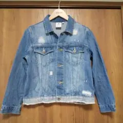 ニコアンド ダメージ加工デニムジャンパー