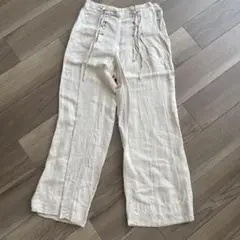 GAP HIGH RISE WIDE-LEG 0 アイボリー