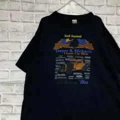 USA製90sヴィンテージTシャツ！シングルステッチ　ブラック半袖古着XL722