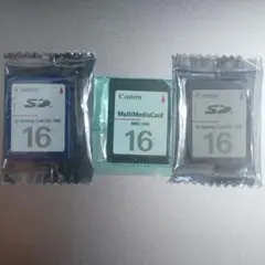 Canon 16MB SDカード・MMCカード 3個セット 新品未開封