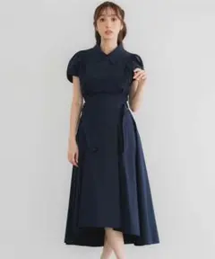 Noela ノエラ　サイドベルトシャツワンピ