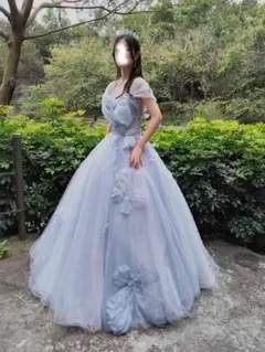✨花咲くチュールカラードレス✨フォトウェディング　結婚式　前撮り　お色直し