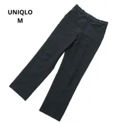 UNIQLO 感動パンツ ストレート スラックス オフィス キレイ目 黒 M