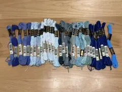 DMC 25番 刺繍糸 青系17色30本　廃盤色あり