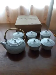 有田焼 覚山作 番茶器揃 新ホタル