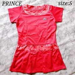 極美品 prince ピンク テニスワンピース Sサイズ ボタニカル