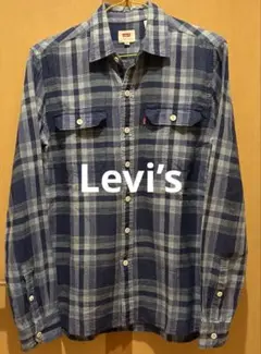 Levi's 長袖シャツ Sサイズ 青系チェック