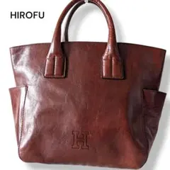★綺麗★HIROFU　ヒロフ　ハンドバッグ　ミニバッグ　レザー　サイドポケット