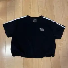 グローバルワーク　Tシャツ黒　クロップドTシャツ 150