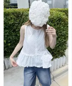 【新品】WC 2点セット ミニショルダーセットドットタンクトップ wego
