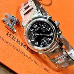 【HERMES】✨美品✨ クリッパー クロノグラフ レディース 腕時計