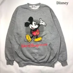 ヴィンテージ ディズニー スウェット グレー ミッキー XL ゆるだぼ 古着