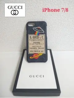 美品★グッチ クーリエ GGスプリーム UFO グレー スマホケース アイフォン