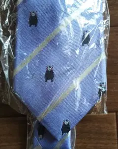 くまモン刺繍 　ネクタイ 薄紫